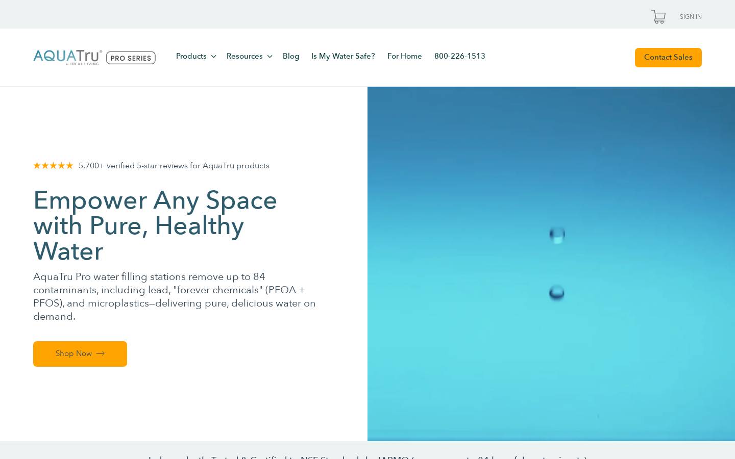 aquatrupro.com homepage screenshot
