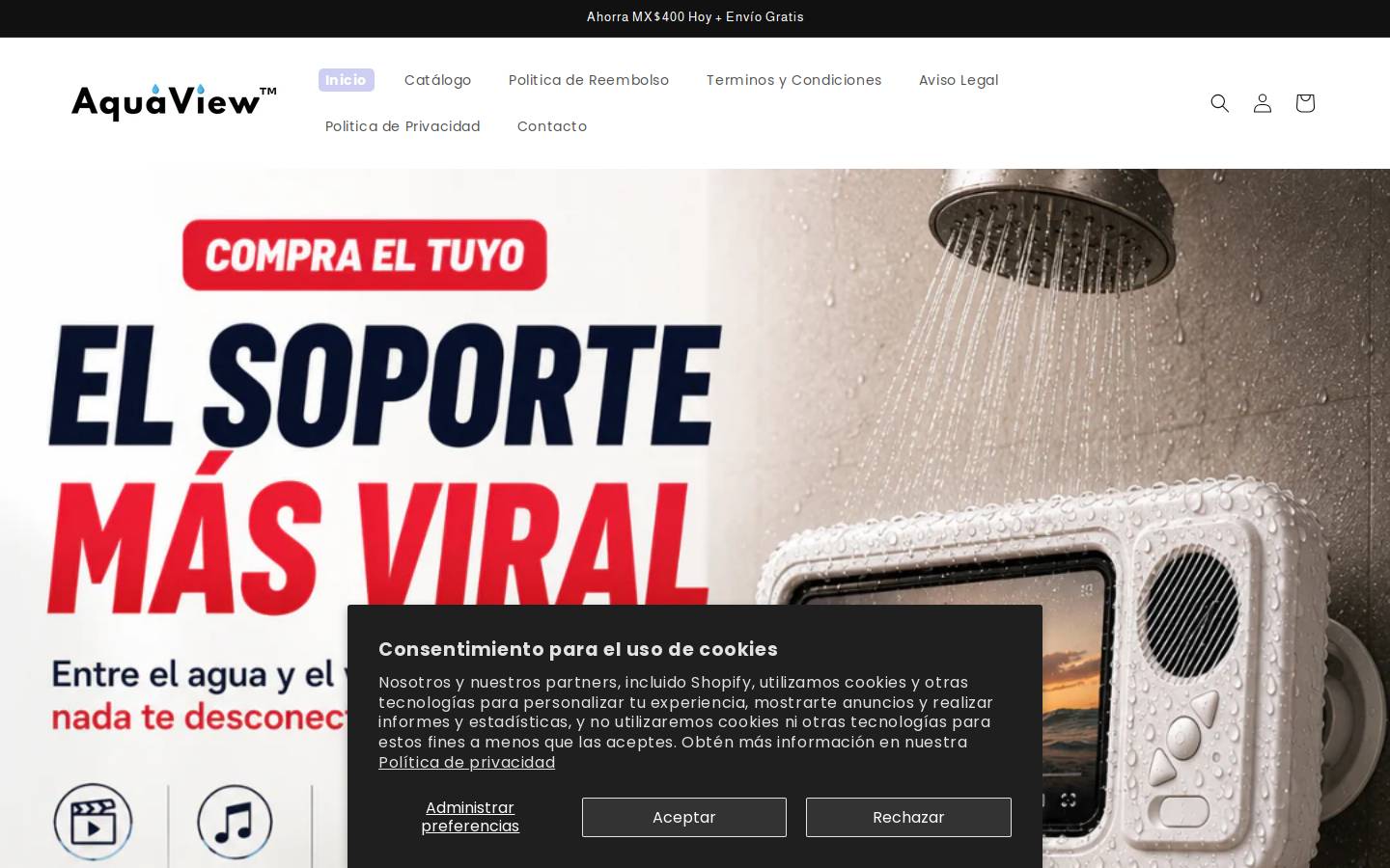 aquaview.site homepage screenshot