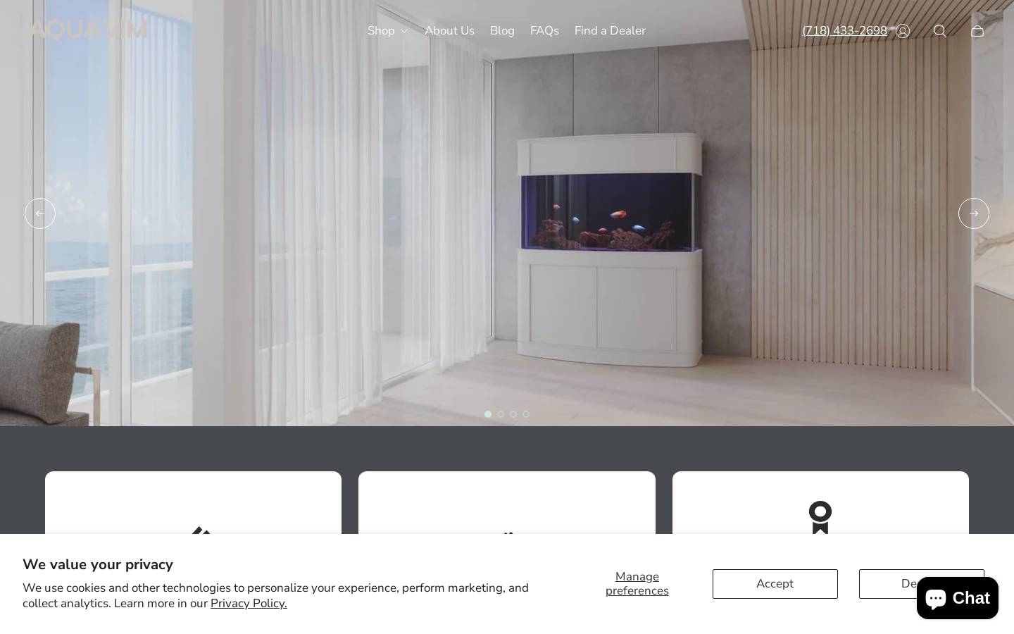 aquavim.com homepage screenshot