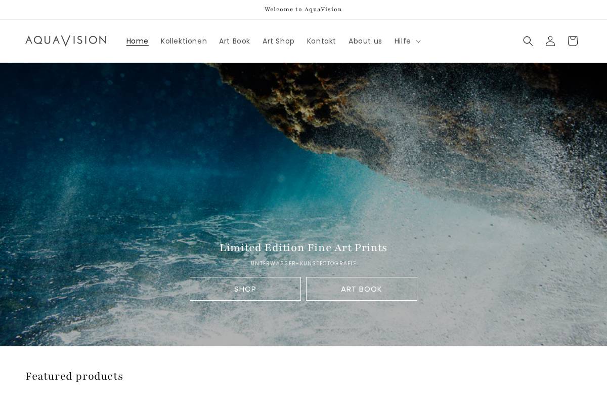 aquavision.shop homepage screenshot