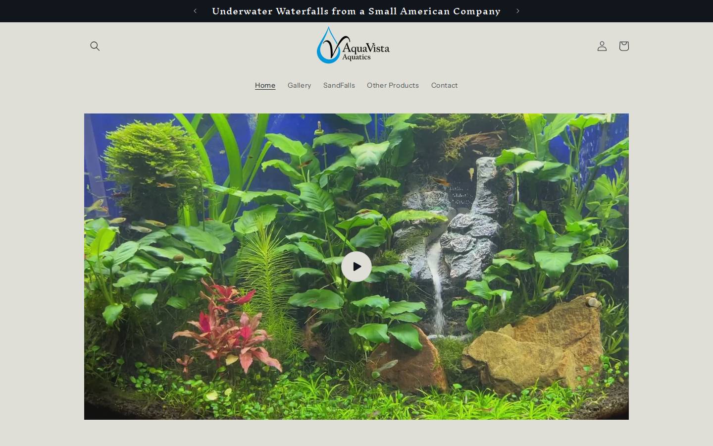 aquavistaaquatics.com homepage screenshot