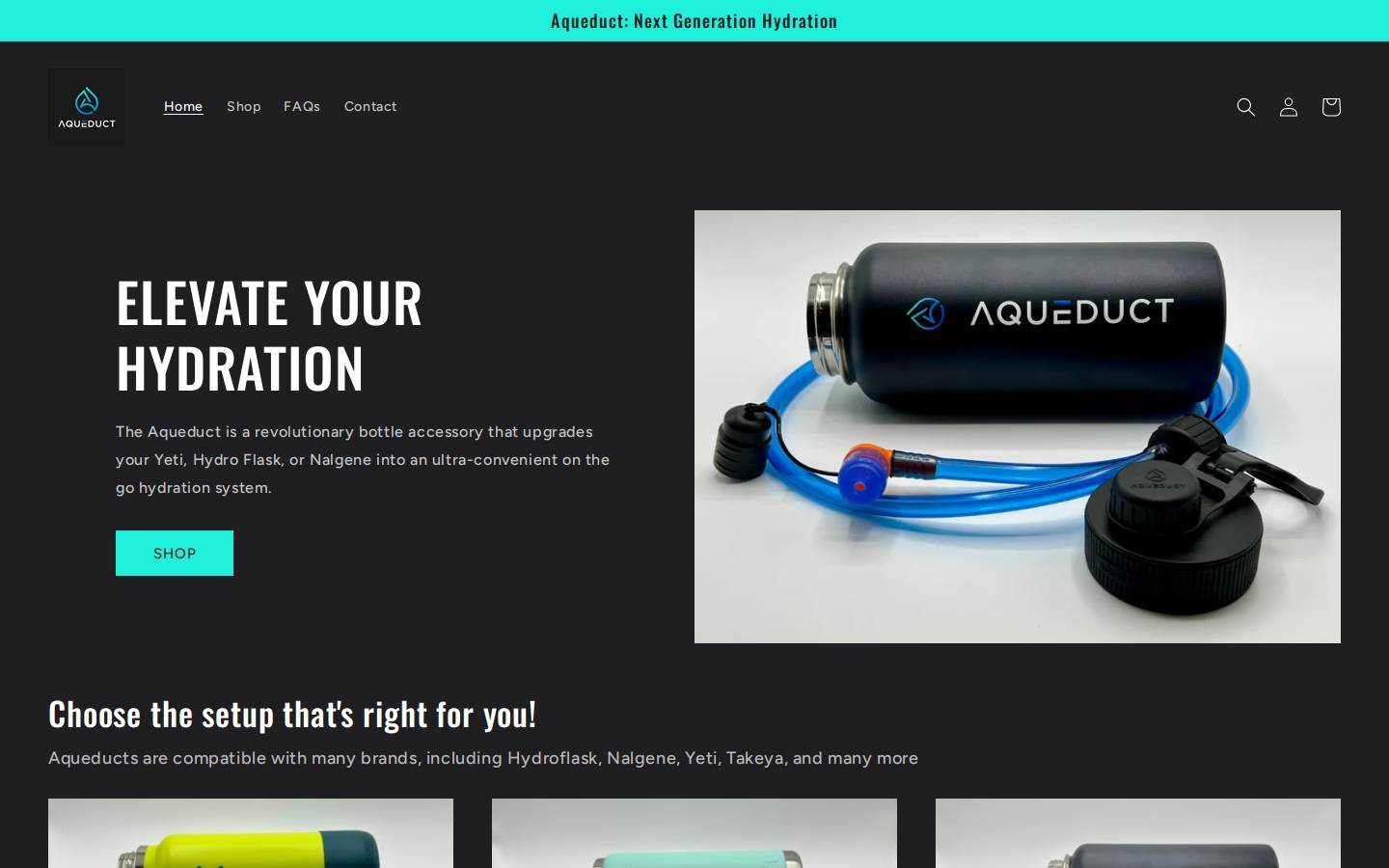 aqueductoutdoor.com homepage screenshot