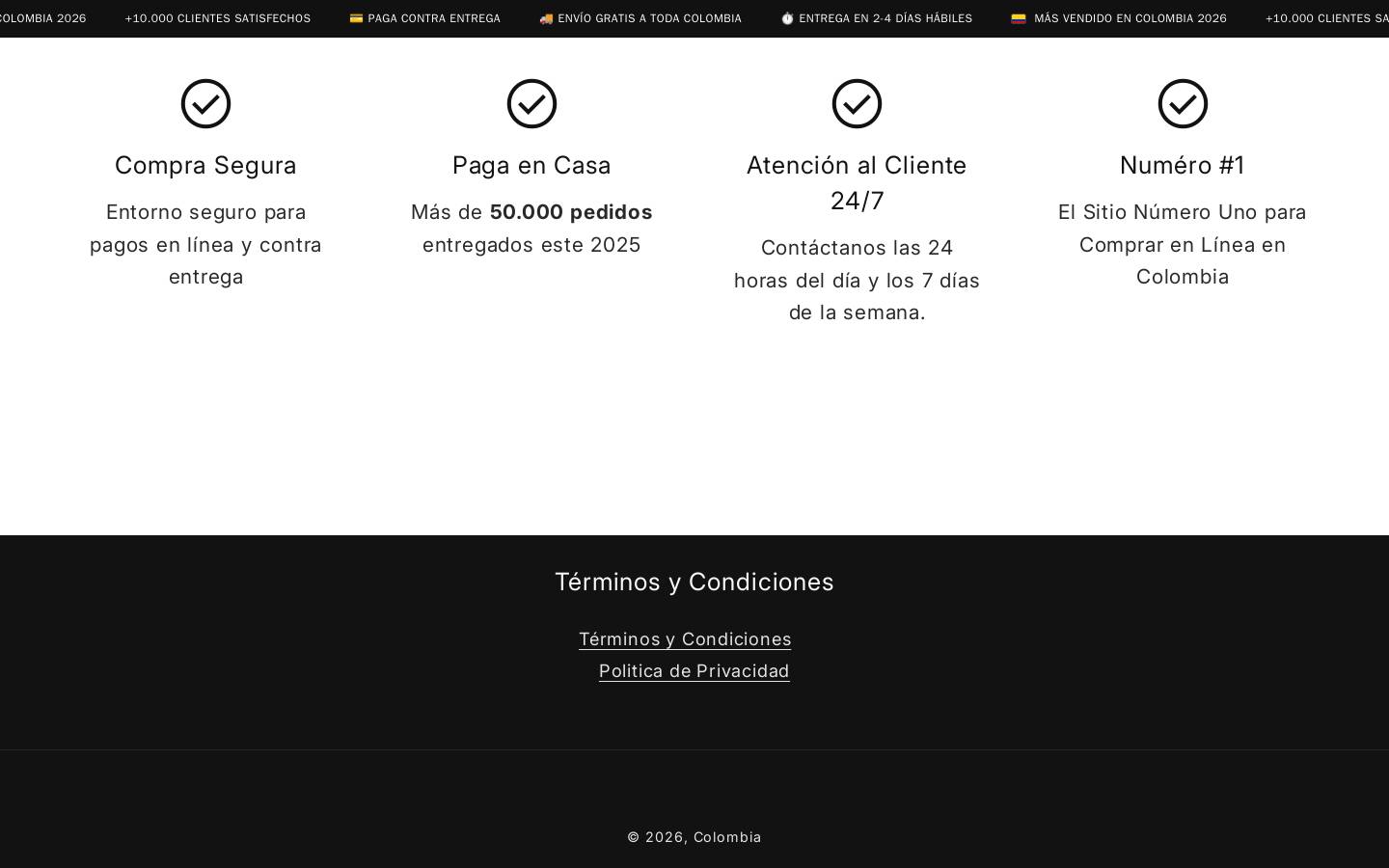 aquiencolombia.com homepage screenshot