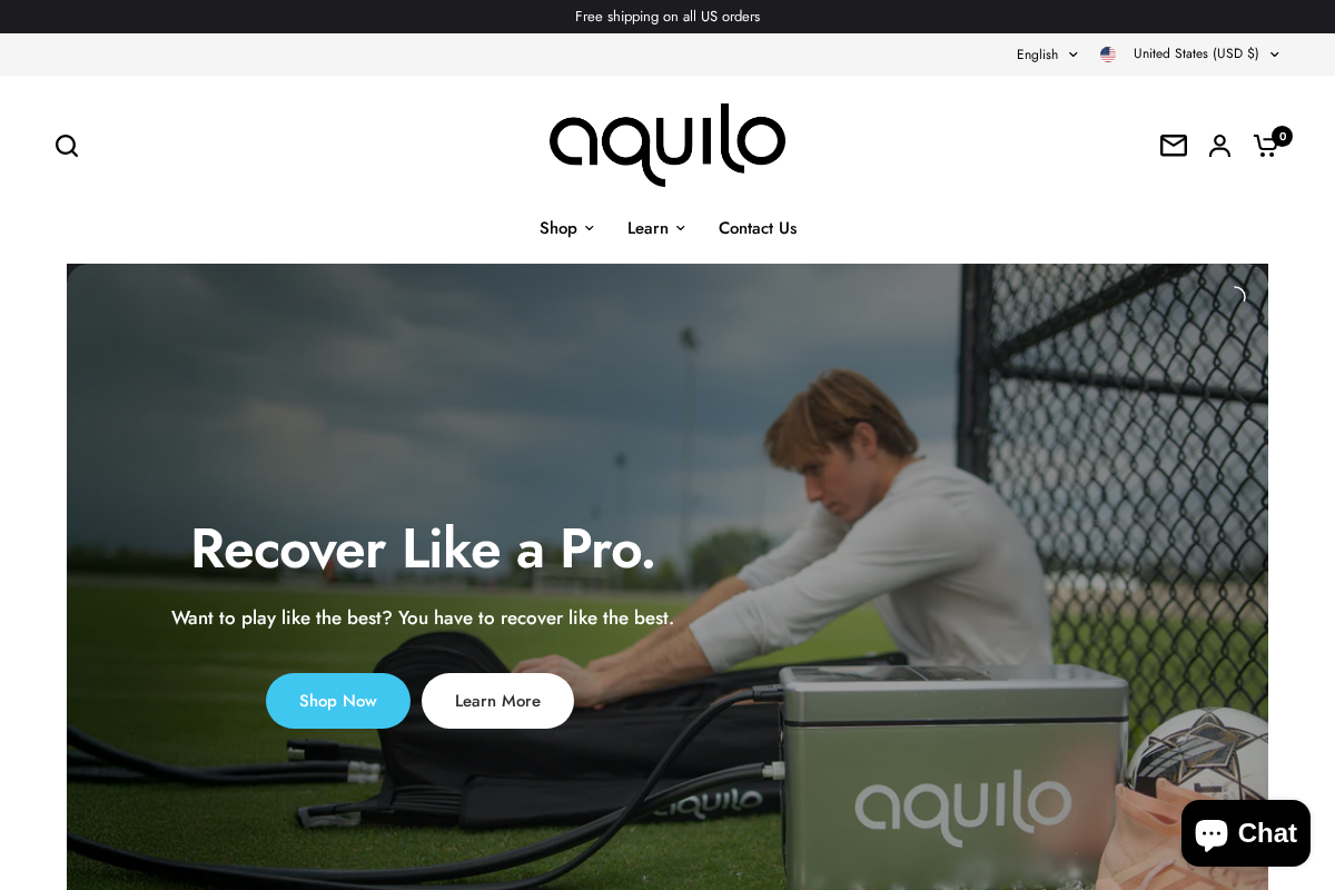 Aquilo homepage screenshot
