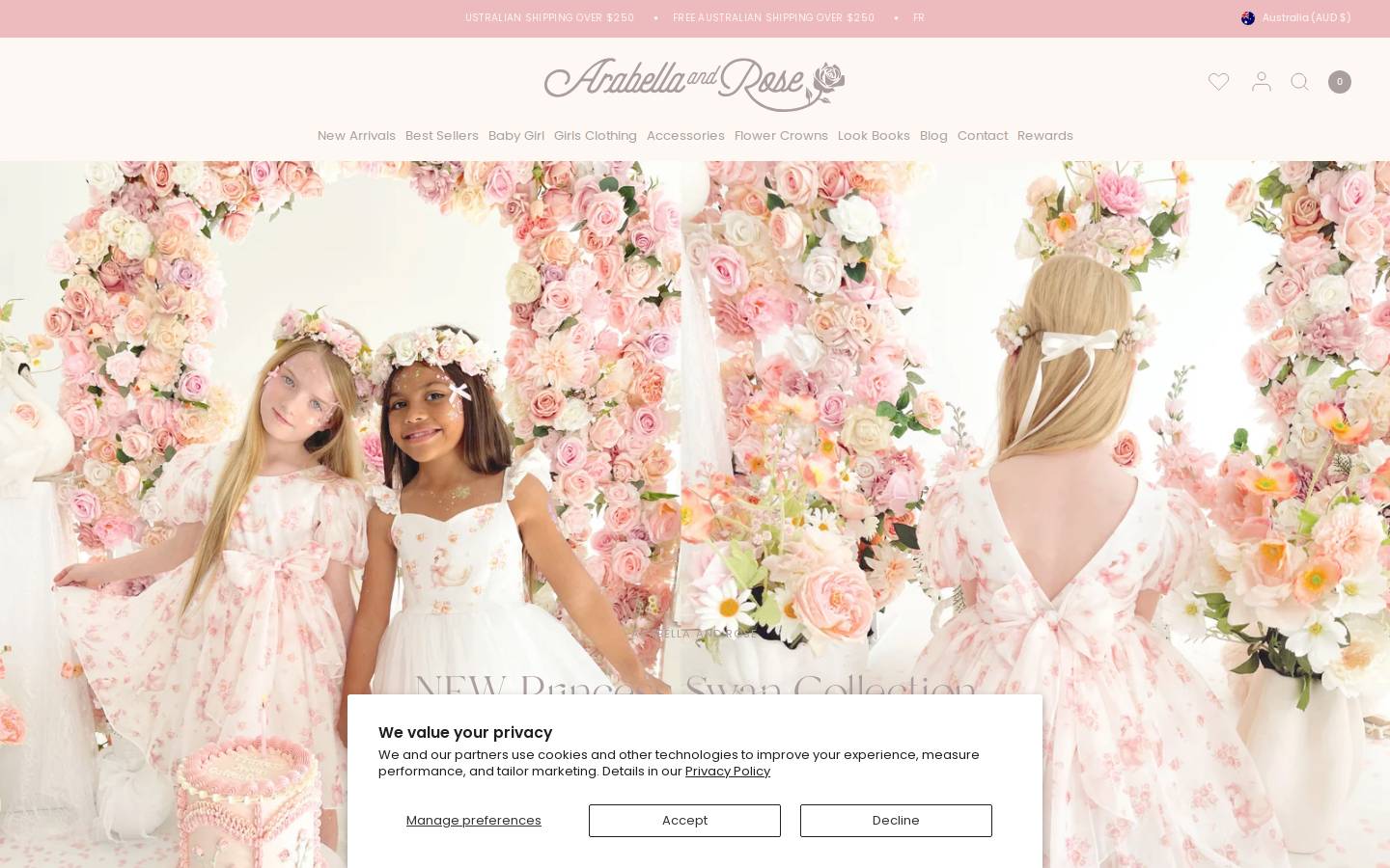 Arabella And Rose homepage screenshot