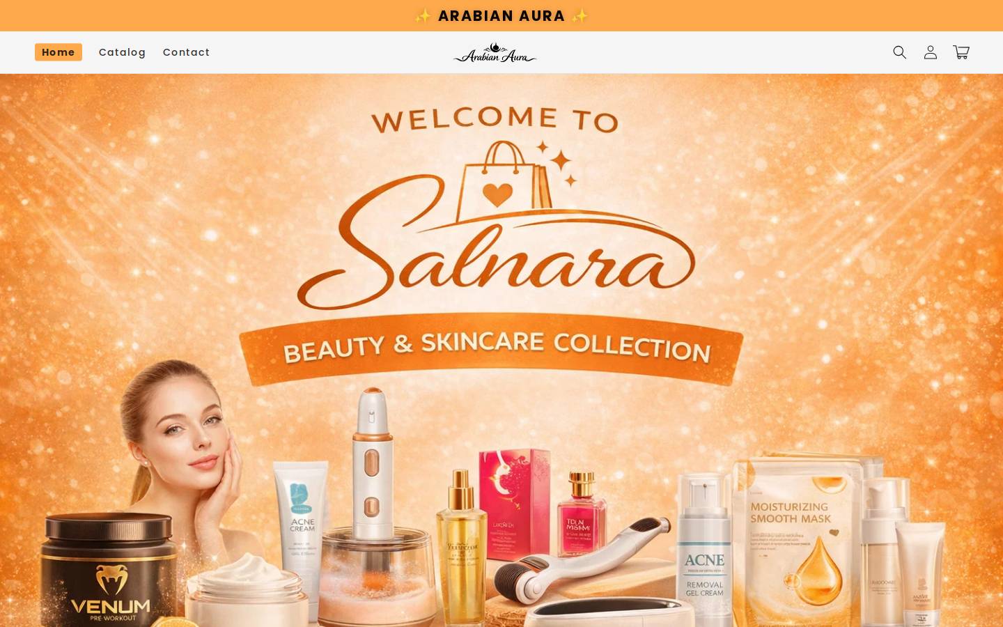 arabianauraofficial.com homepage screenshot