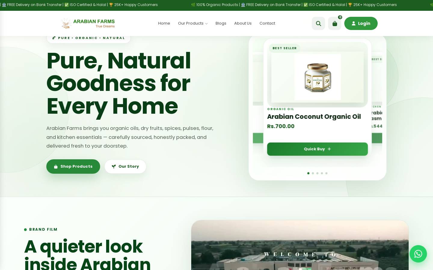 arabianfarms.co homepage screenshot