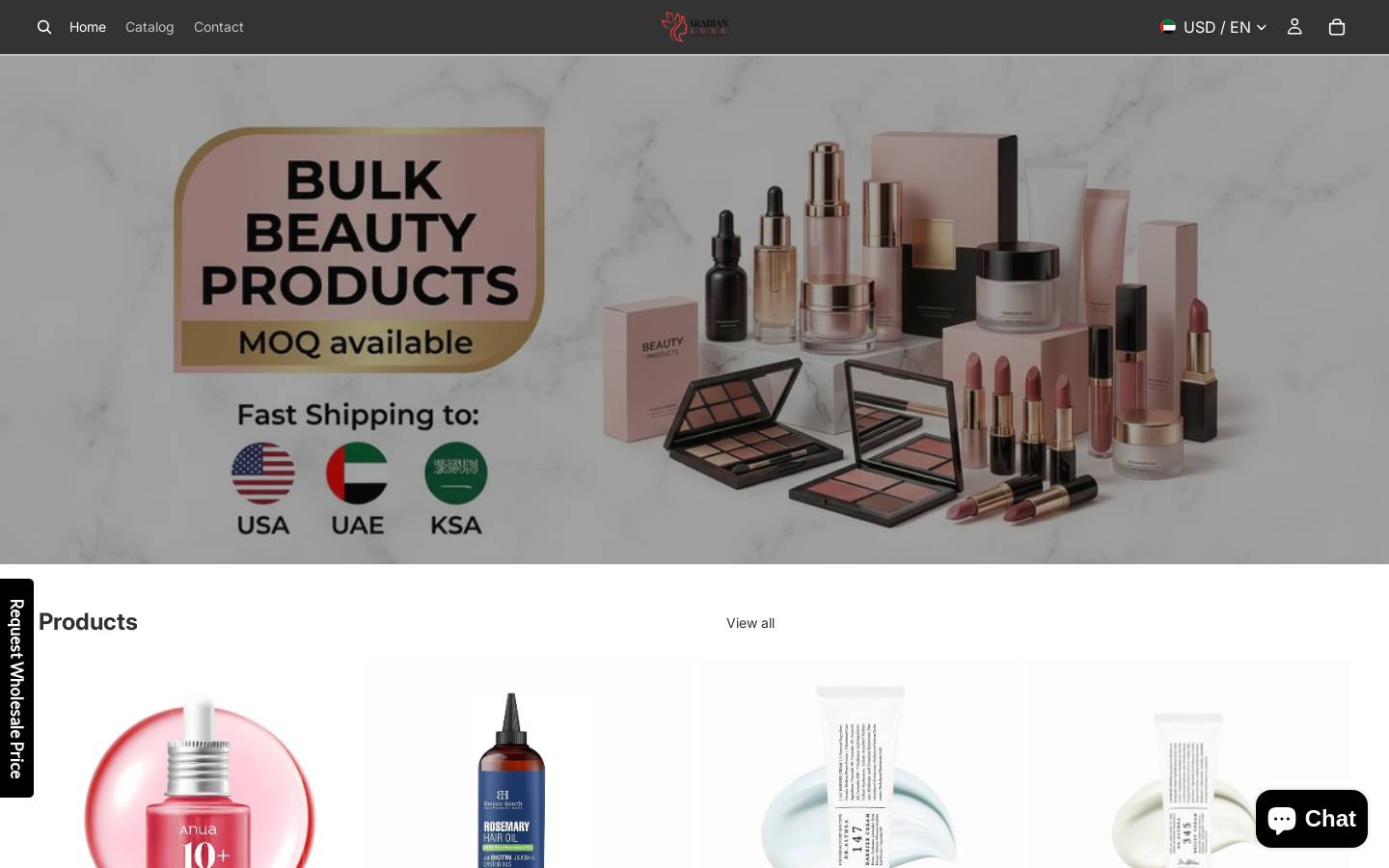 Arabianluxe homepage screenshot