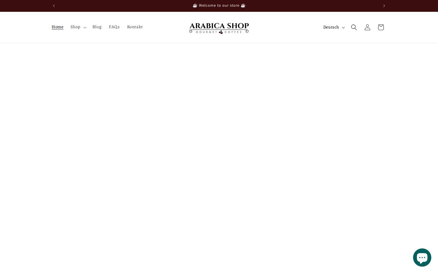 arabicashop.de homepage screenshot