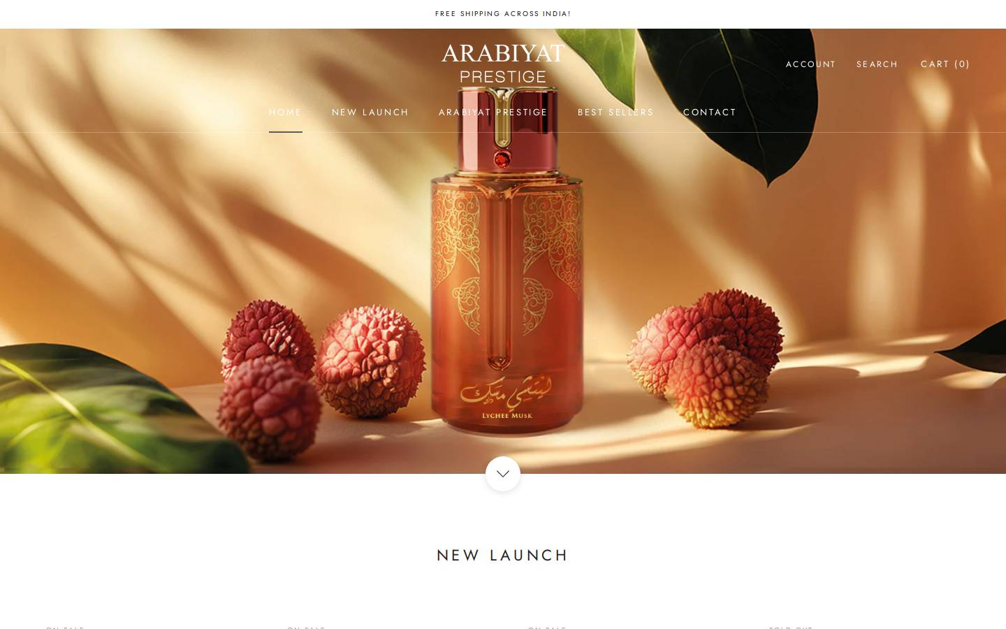 arabiyatprestige.com homepage screenshot