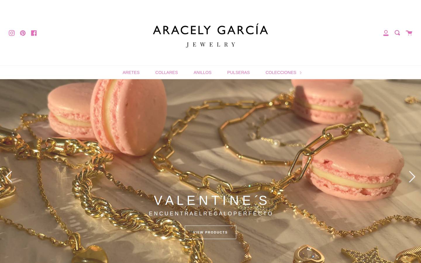 aracelygarciajewelry.com homepage screenshot