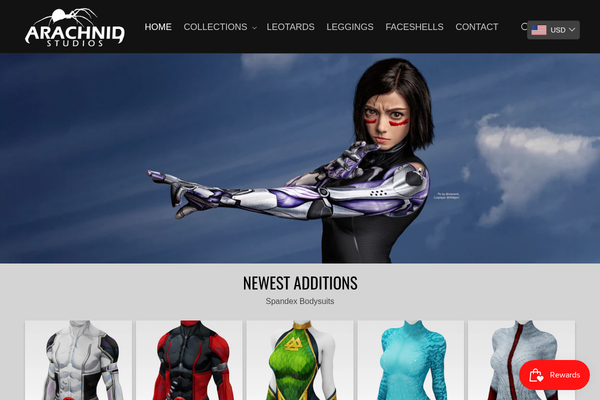 Arachnid Studios homepage screenshot