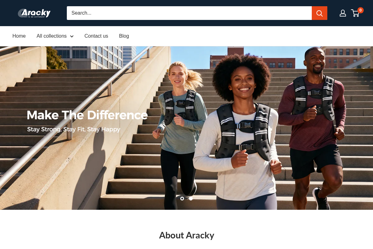 aracky.com homepage screenshot