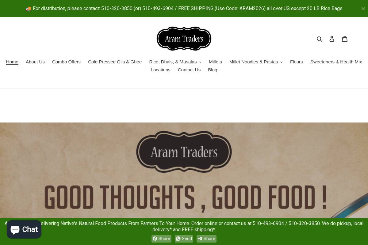Aramtraders homepage screenshot