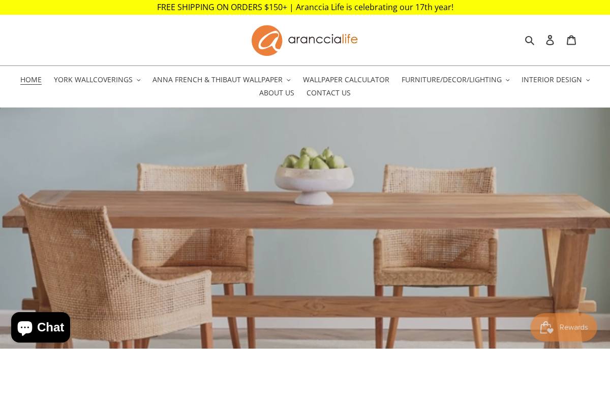 aranccialife.com homepage screenshot