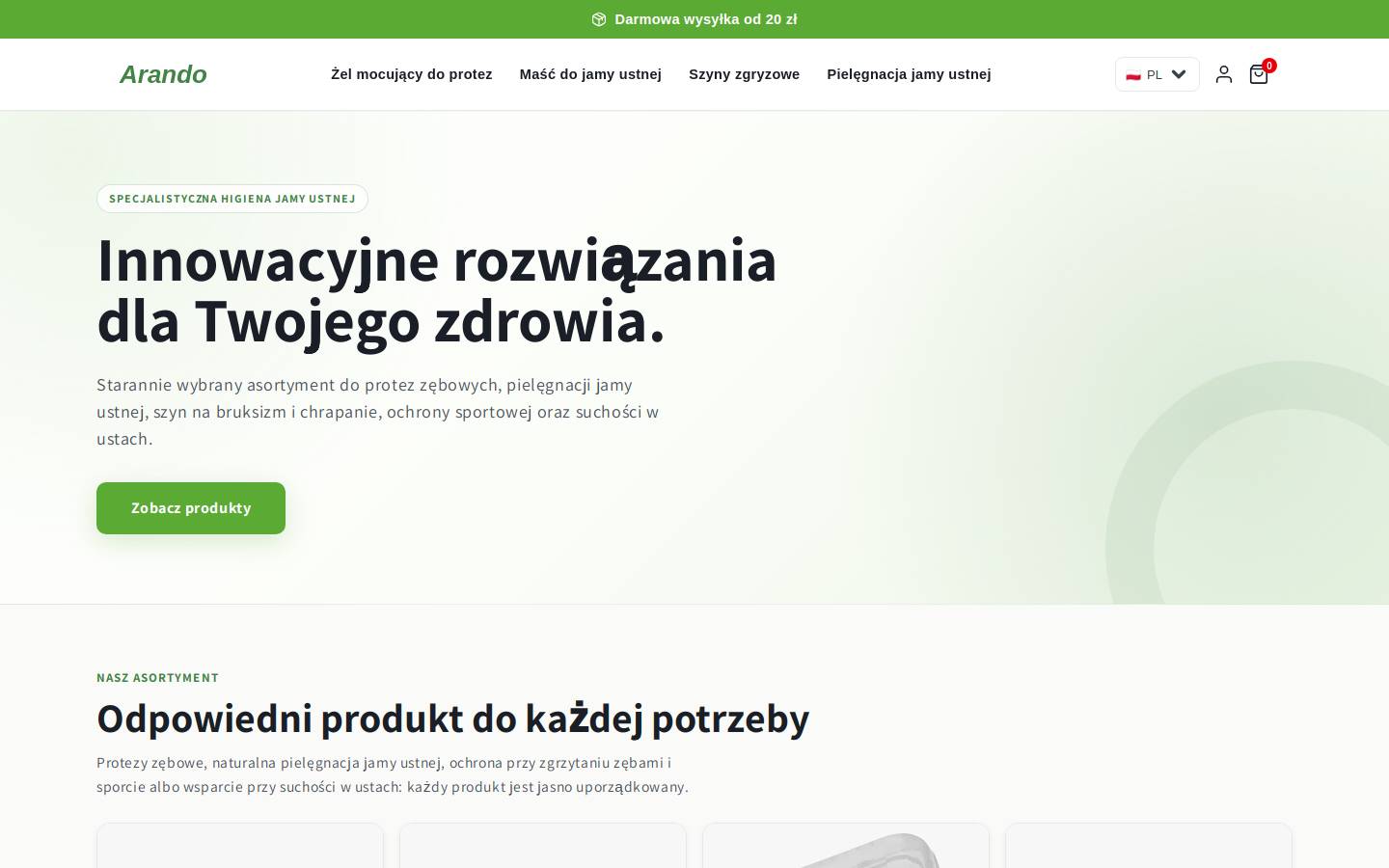 arando-online.pl homepage screenshot