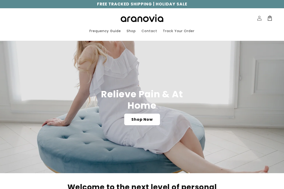 Aranovia homepage screenshot