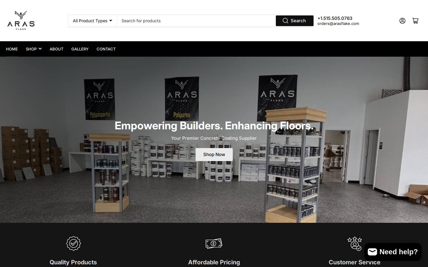 arasflake.com homepage screenshot