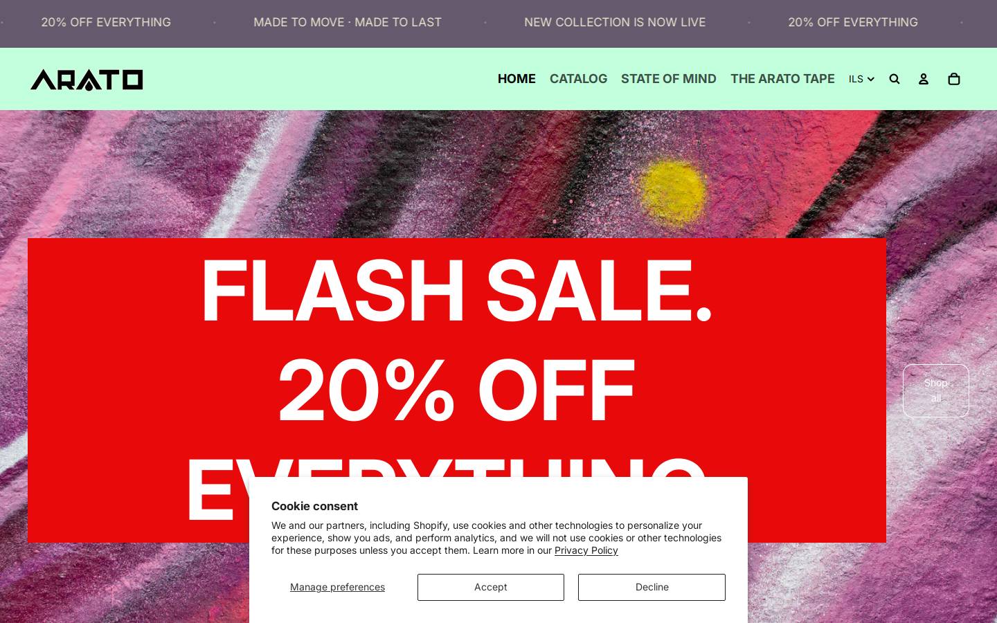 arato.shop homepage screenshot