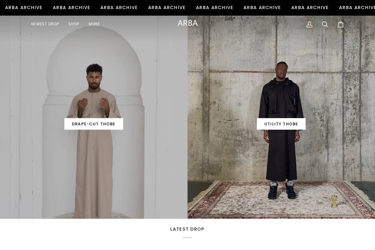 arbaarchive.com homepage screenshot