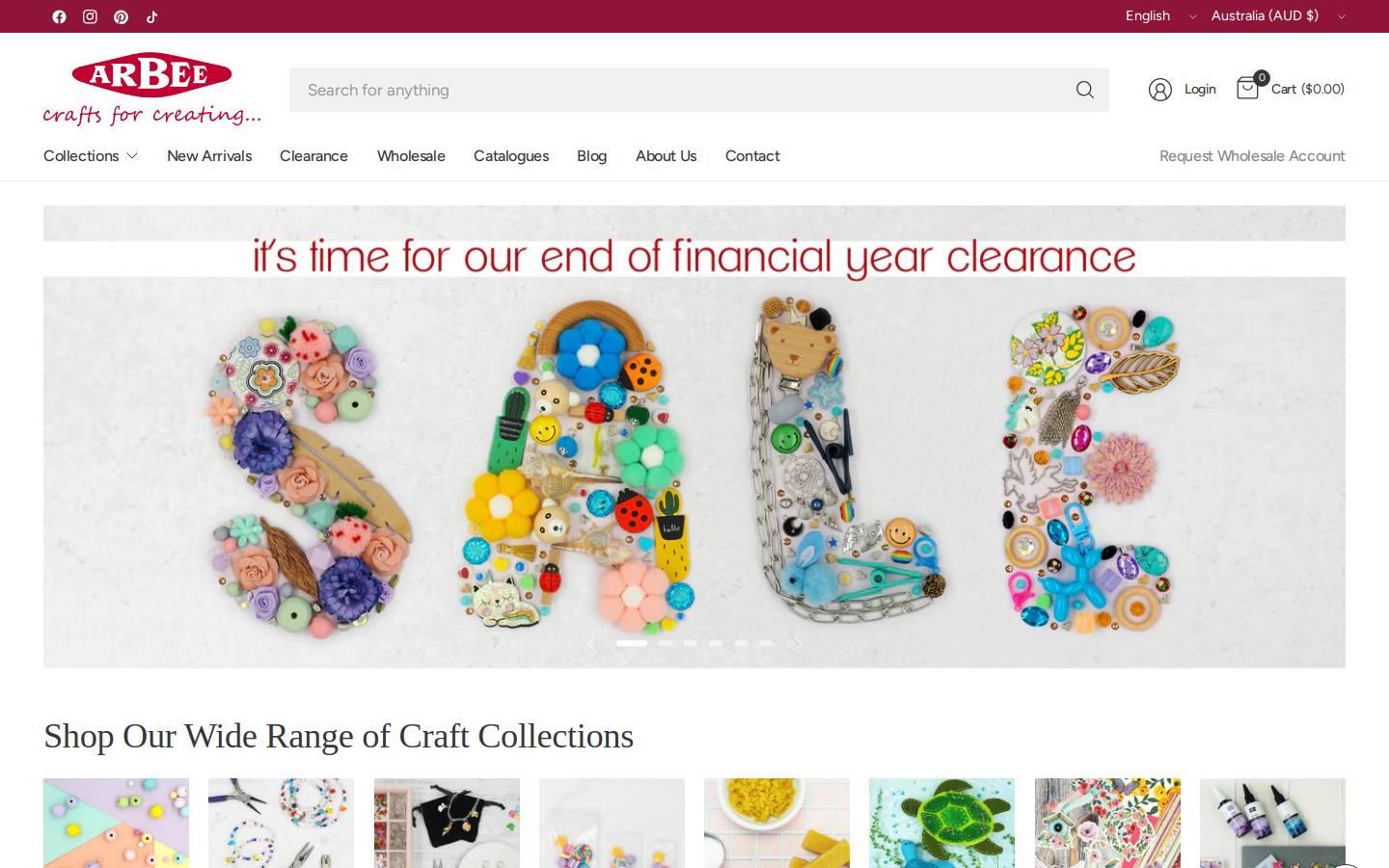 arbee.com.au homepage screenshot