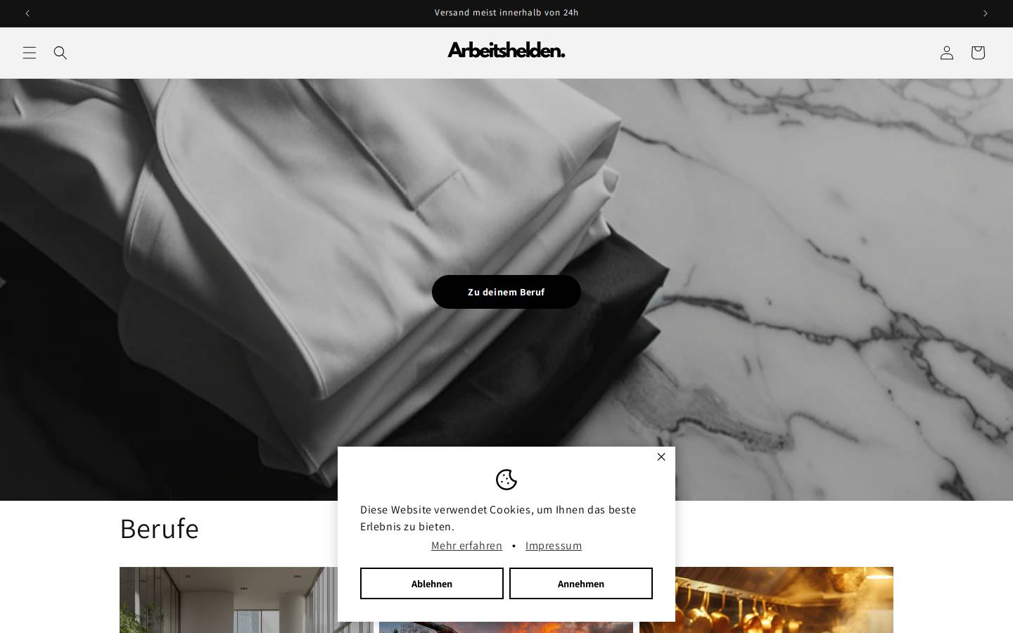 arbeitshelden.com homepage screenshot