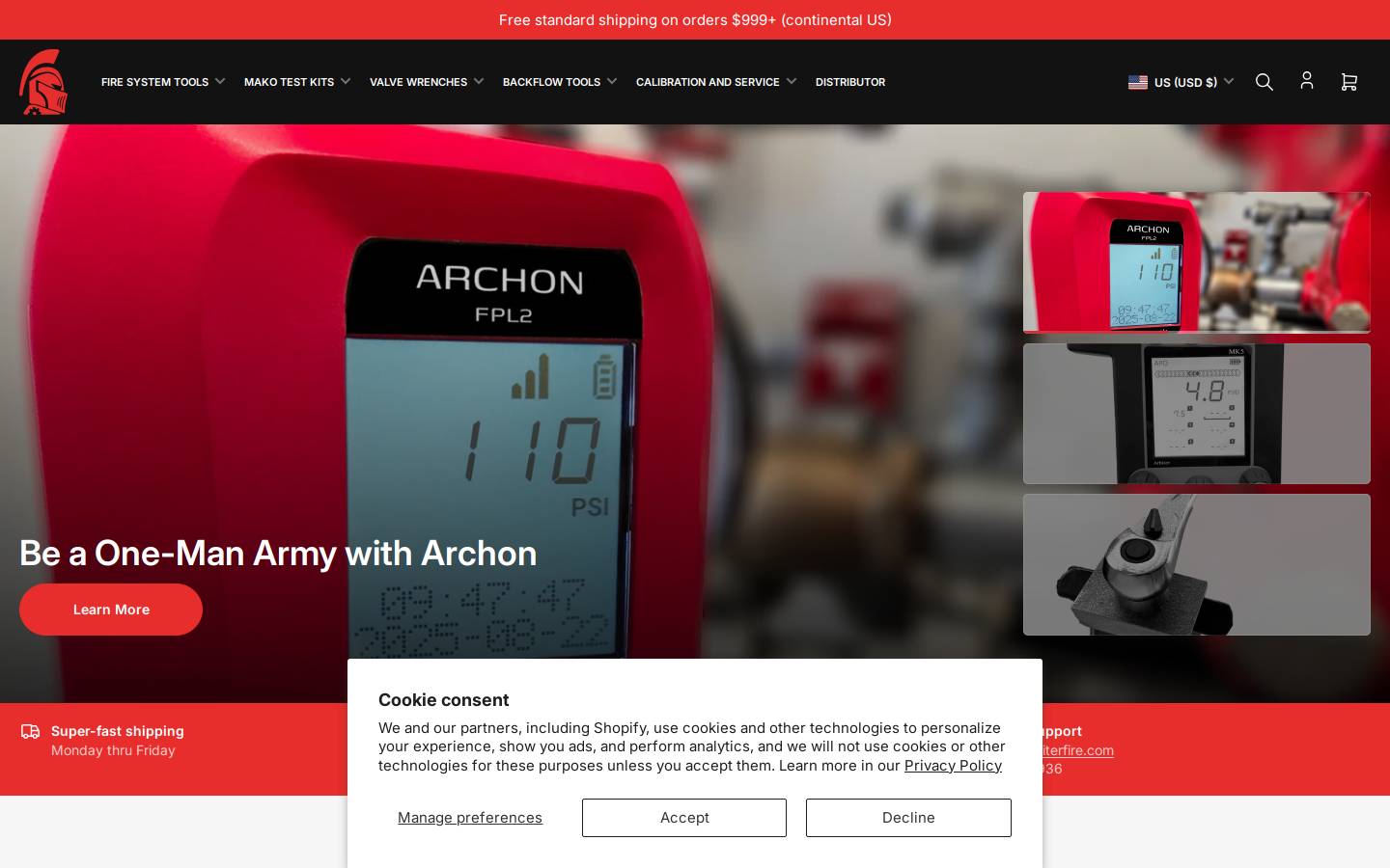 arbiterfire.com homepage screenshot