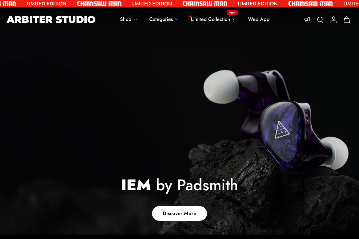 ARBITER STUDIO homepage screenshot