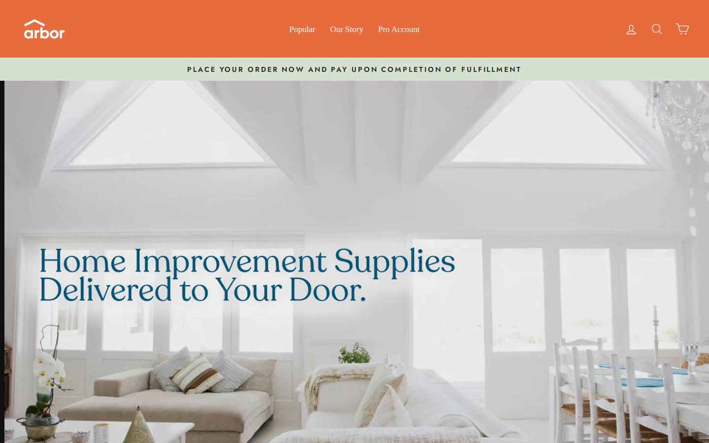 Arbor Home homepage screenshot