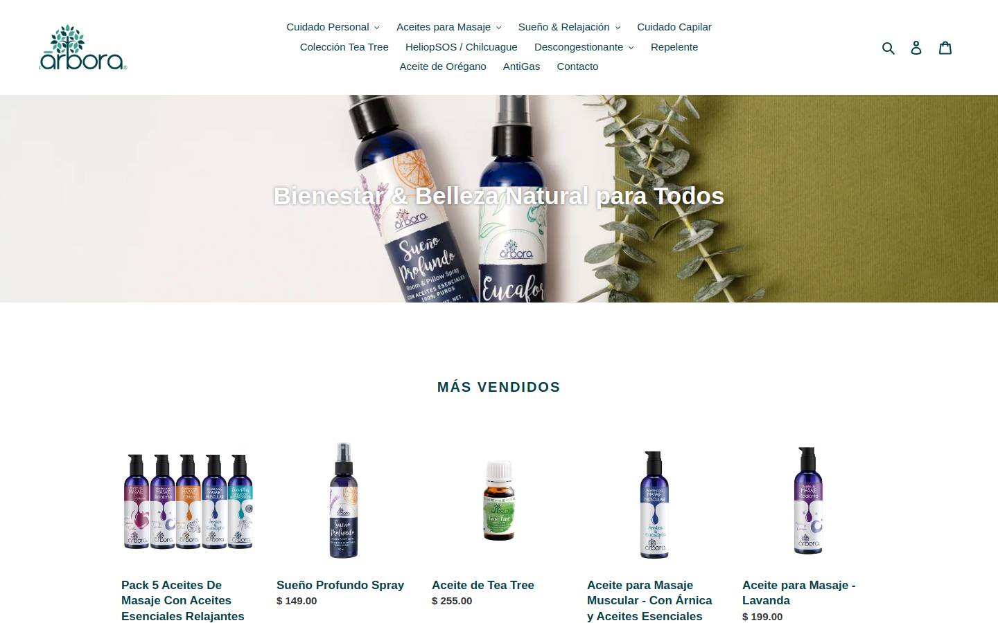 arbora.com.mx homepage screenshot