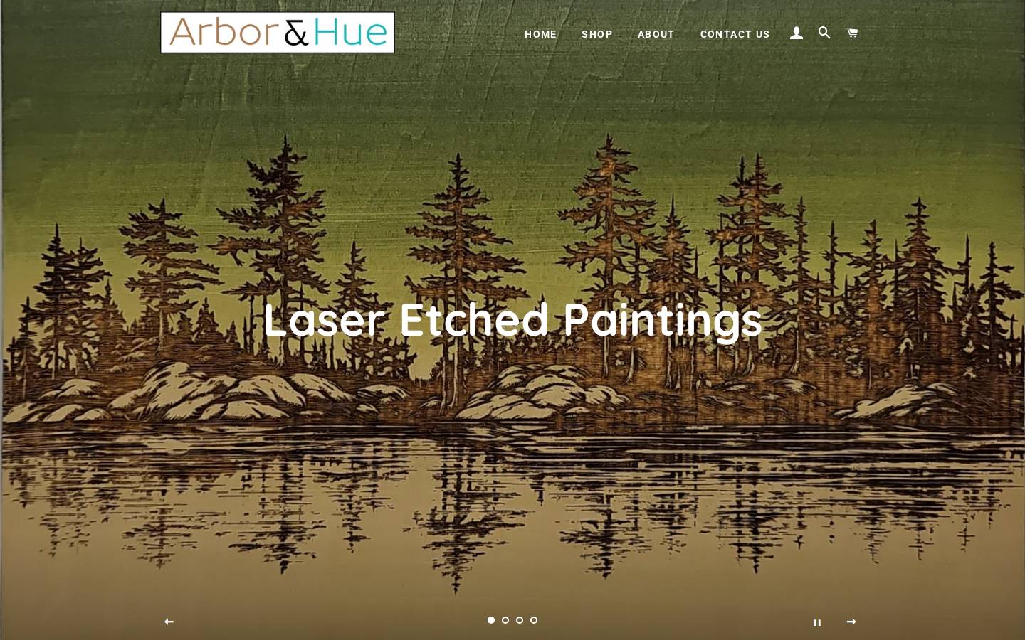 arborandhue.com homepage screenshot