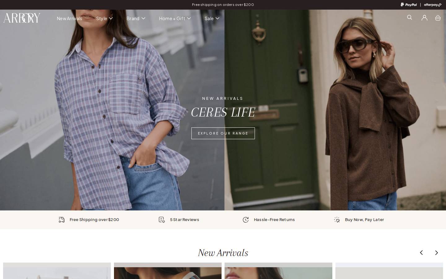 arborystore.com homepage screenshot