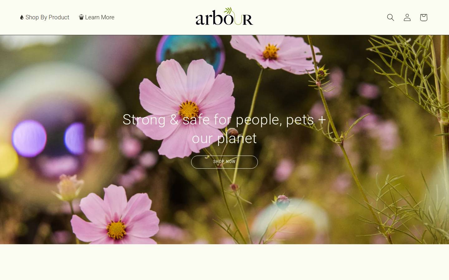 arbourproducts.com homepage screenshot