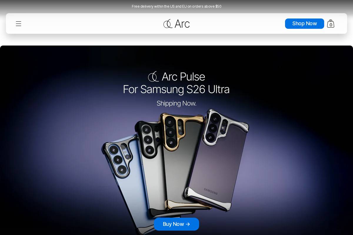 Arc homepage screenshot