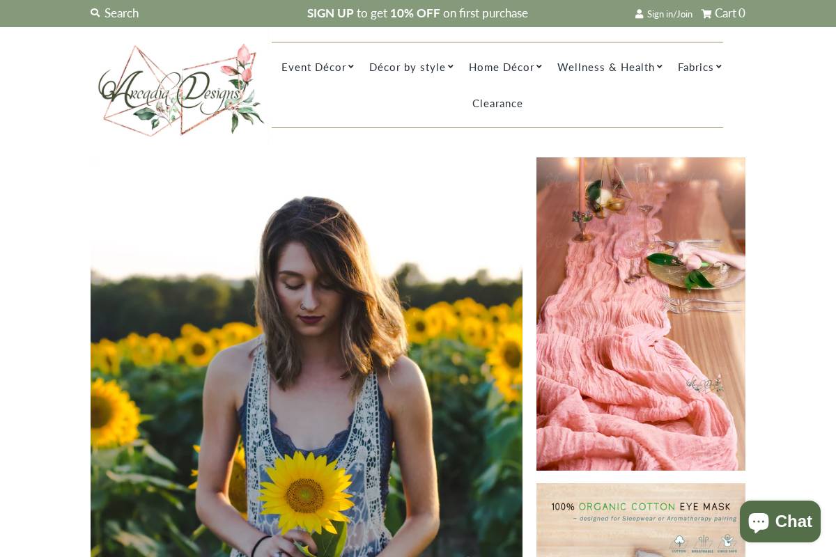 arcadia-designs.com homepage screenshot