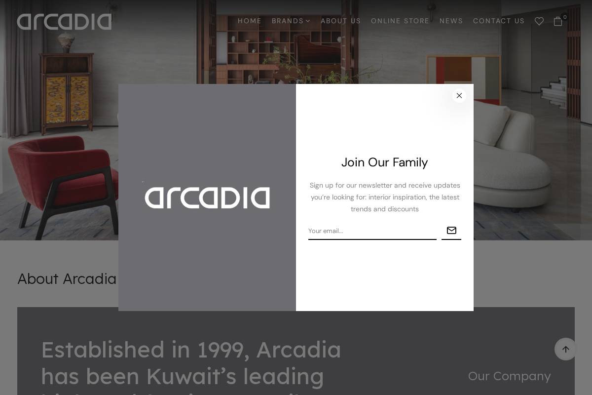arcadia-kw.com homepage screenshot