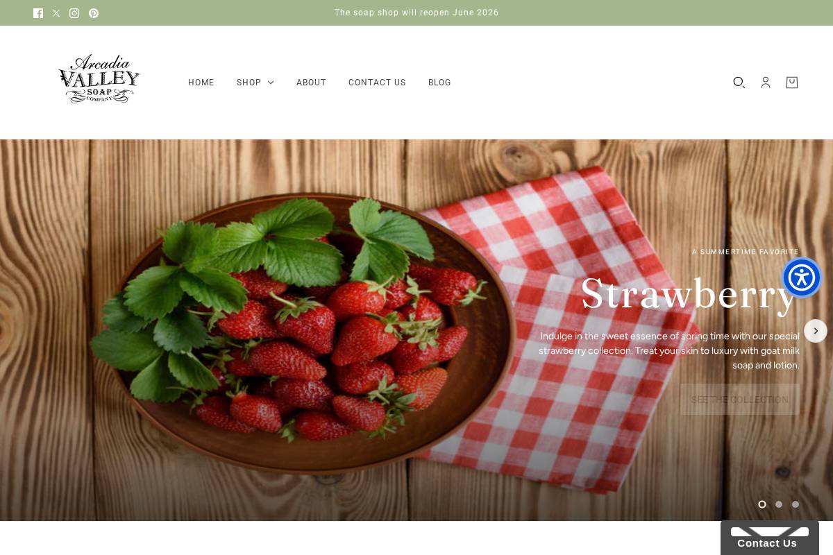 arcadiavalleysoap.com homepage screenshot