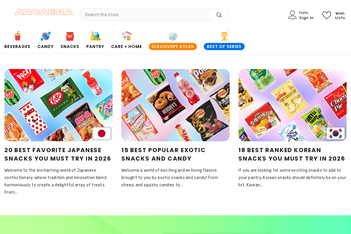 Arcaera homepage screenshot