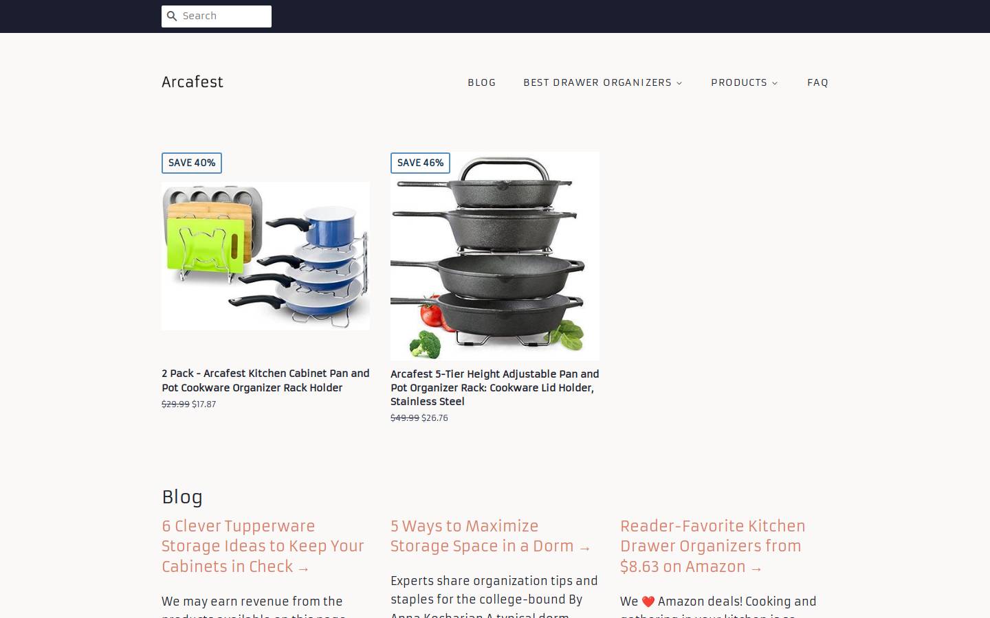 arcafest.com homepage screenshot