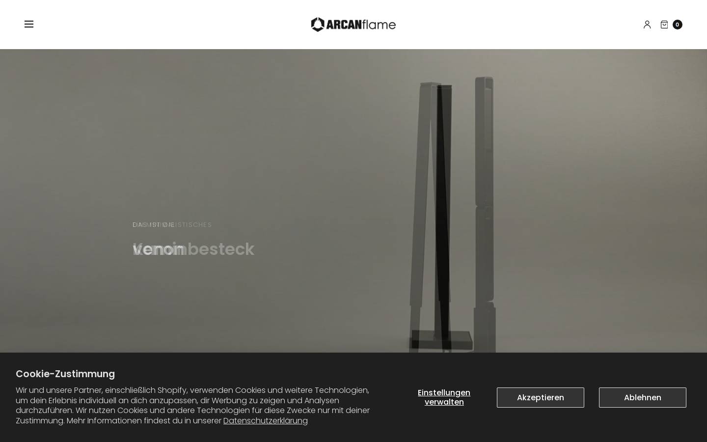 arcanflame.com homepage screenshot