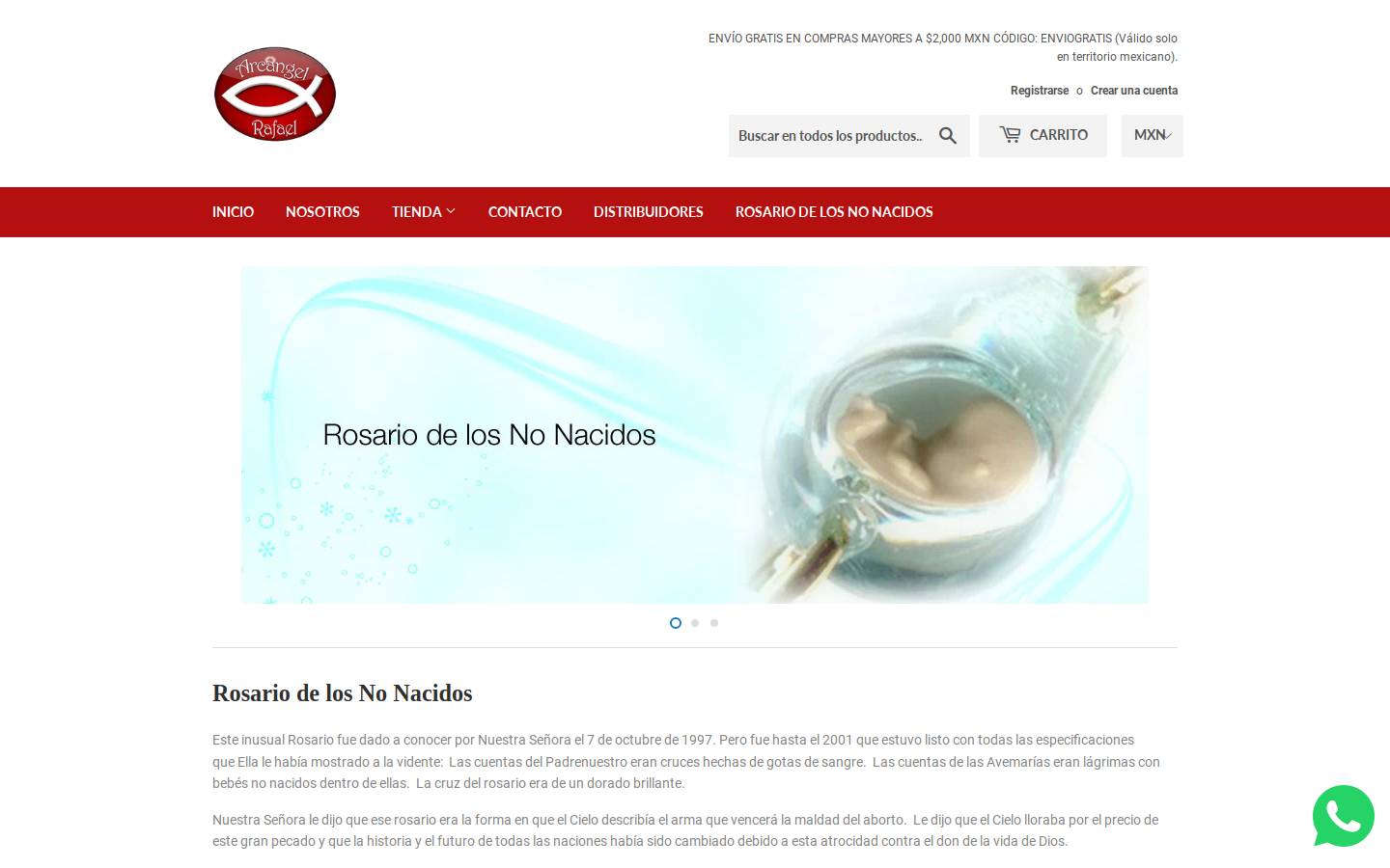 arcangelsanrafael.com homepage screenshot