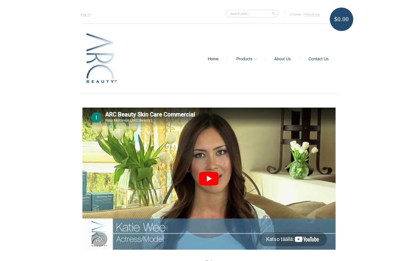 arcbeauty.com homepage screenshot