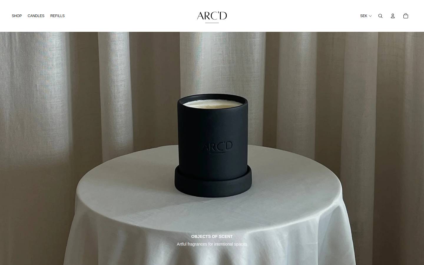 arcdscents.com homepage screenshot