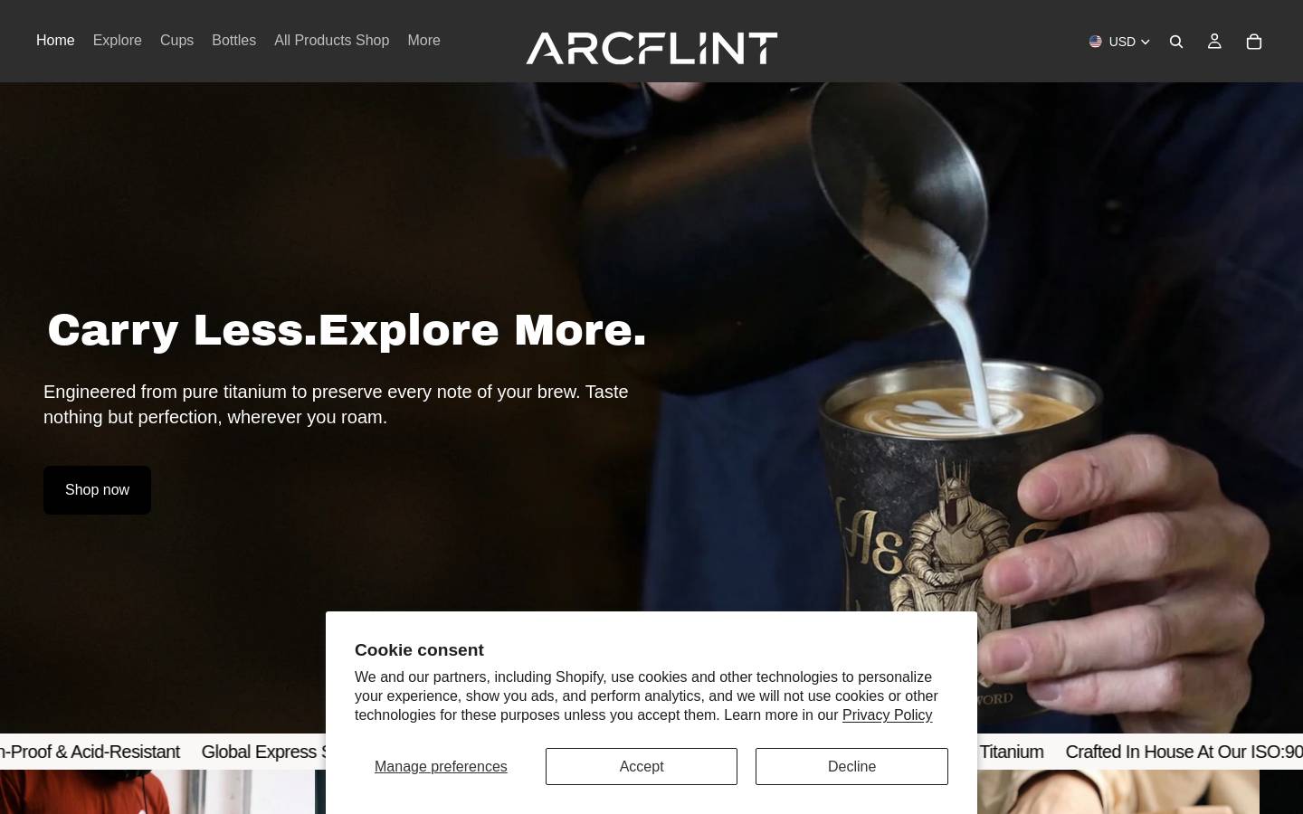 arcflint.com homepage screenshot