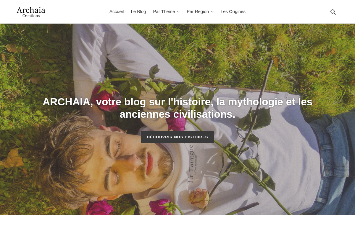 Archaia Creations homepage screenshot