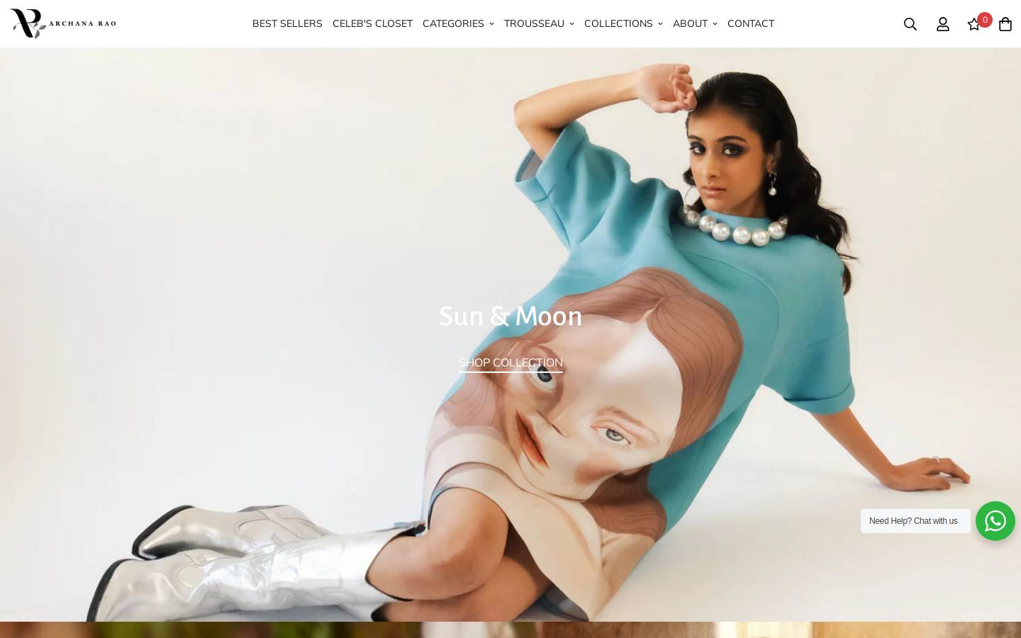 archanaraolabel.com homepage screenshot