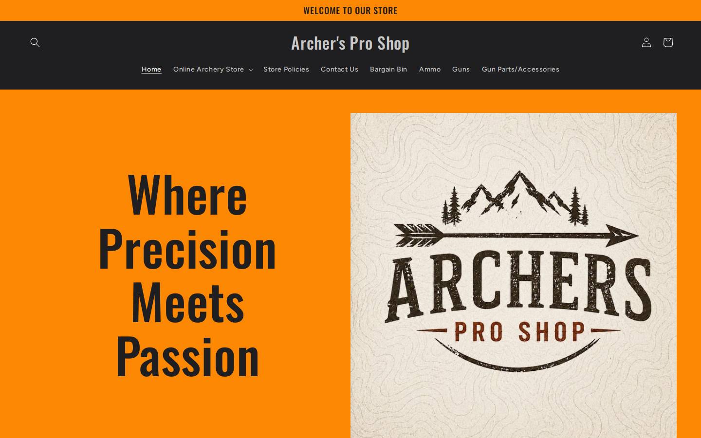 archersproshop.com homepage screenshot