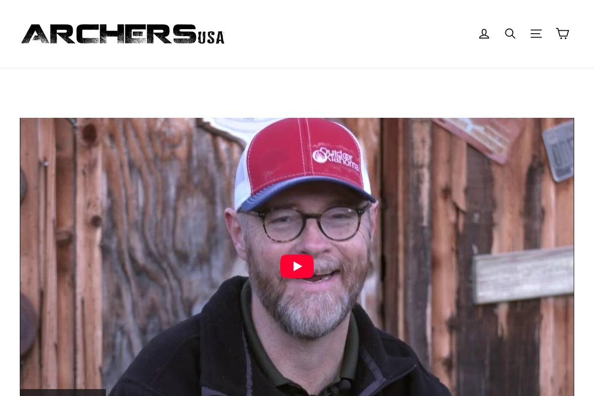 Archers USA homepage screenshot