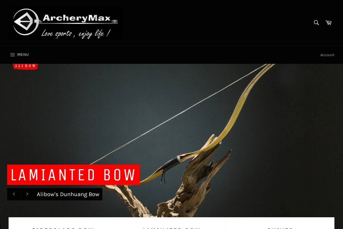 ArcheryMax homepage screenshot