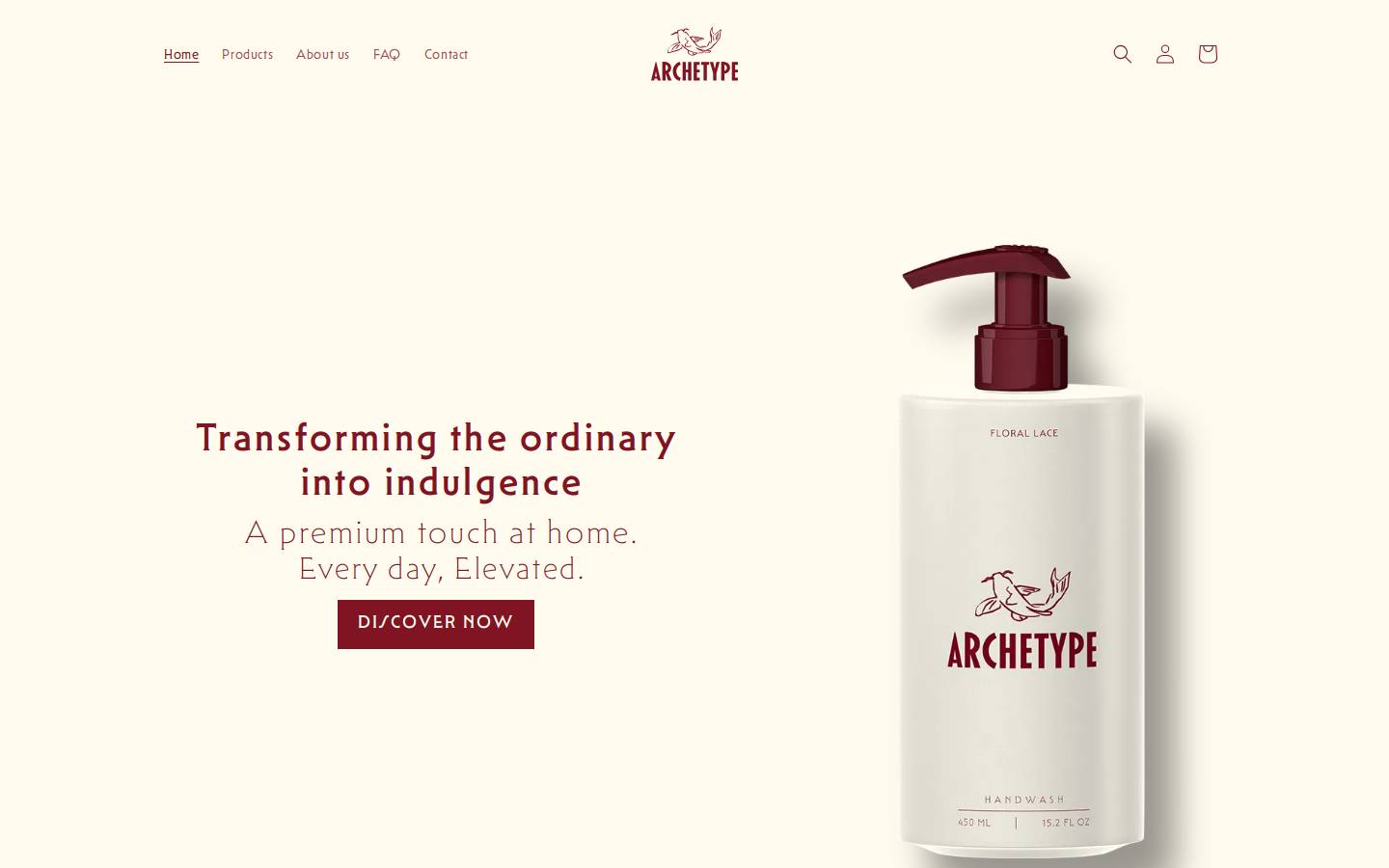 archetype.shop homepage screenshot